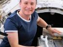 Serena Aunon-Chancellor, KG5TMT, at work on the ISS. [NASA photo]